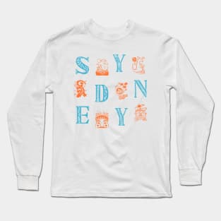 Sydney Alphabets - Tropical Beach Long Sleeve T-Shirt